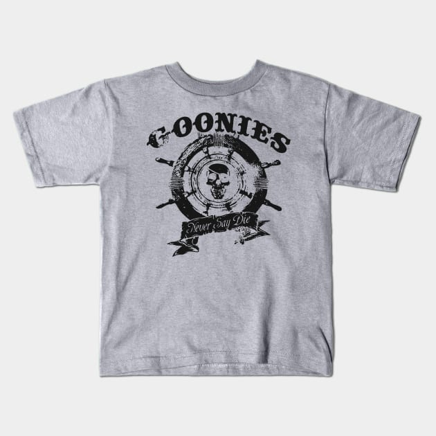 Never Say die - Goonies Kids T-Shirt by thesuamart